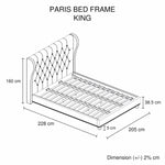 Paris Bedframe King Size Beige color