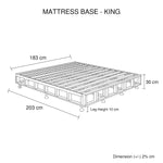 Mattress Base King Size Black