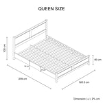 Alice Bed Queen Oak Colour