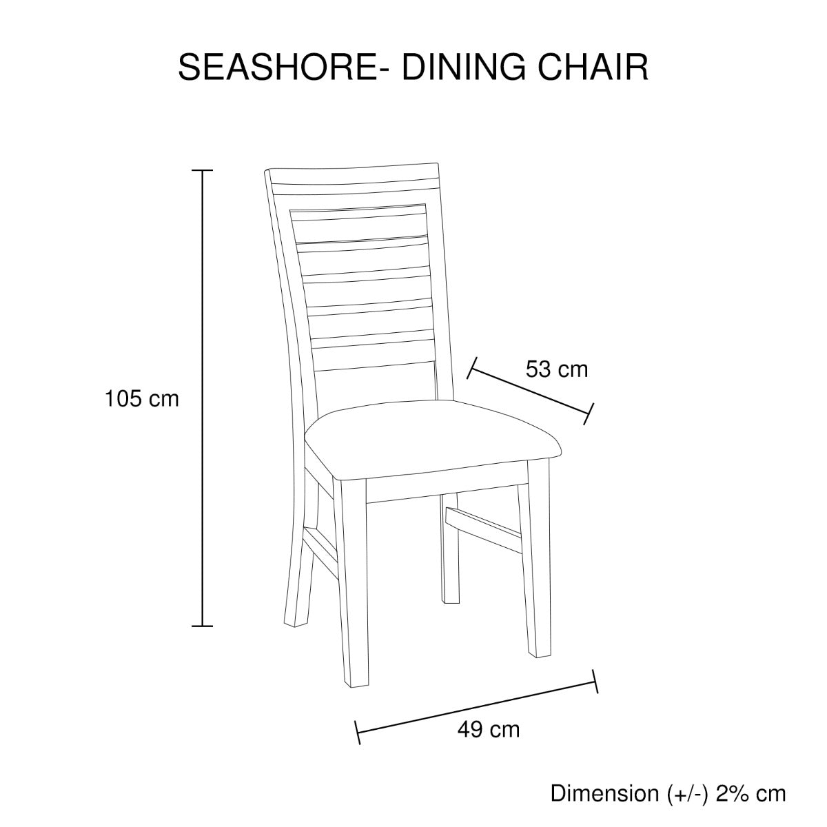 Seashore Dining Chair Fabric Seat