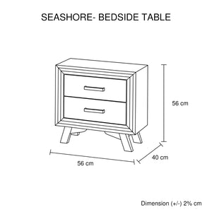 Seashore Bedside 2 Drawers