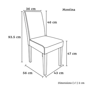 Montina Wooden Dining Chairs 2x