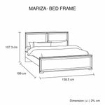 Mariza Queen Bed  Saxon Oak