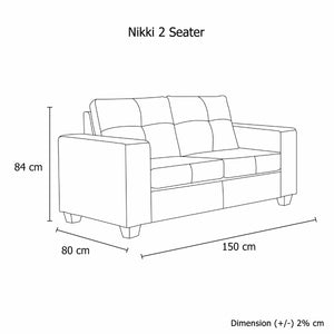 Nikki Sofa Black 2 Seater