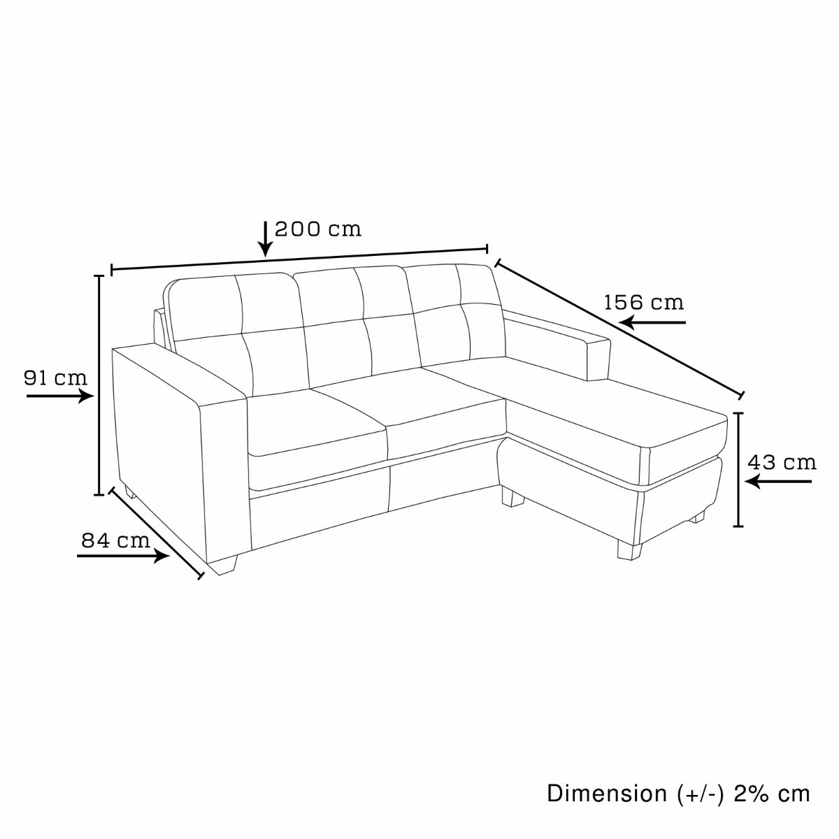 Nowra BL Sofa with CHAISE