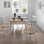 Set of 2 Dining Chair Solid Rubberwood in Danish Natural Oak