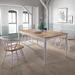 Dining Table Solid Rubberwood Danish Natural Oak 