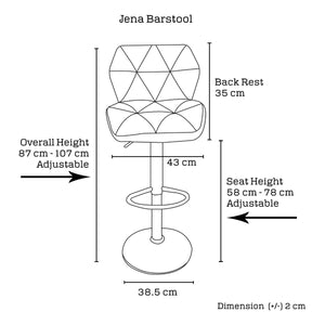 2 X Jena Barstools Black