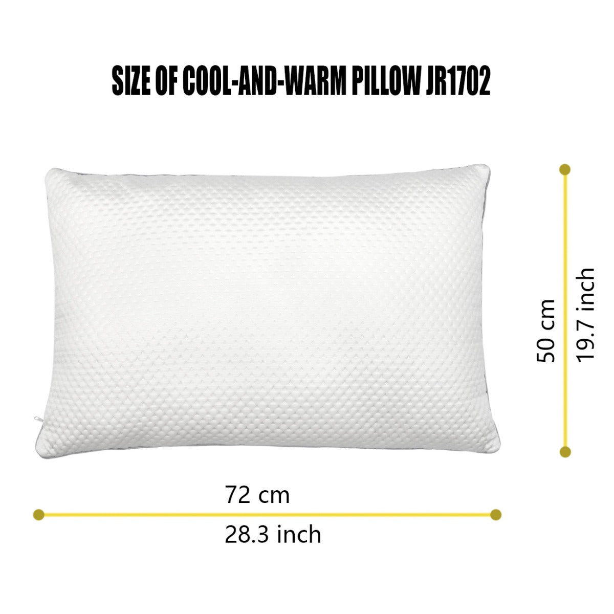 Reversible Cool Warm Silk Fabric Shredded Memory Foam Queen Pillow