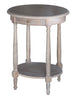 Wash White Louis XVI Oval Lamp Table