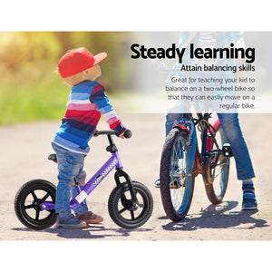 Rigo 12 Inch Kids Balance Bike - Purple