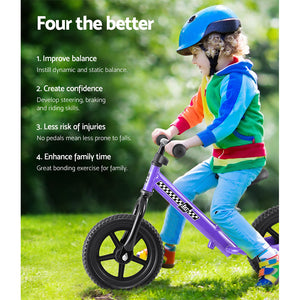 Rigo 12 Inch Kids Balance Bike - Purple