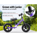 Rigo 12 Inch Kids Balance Bike - Purple