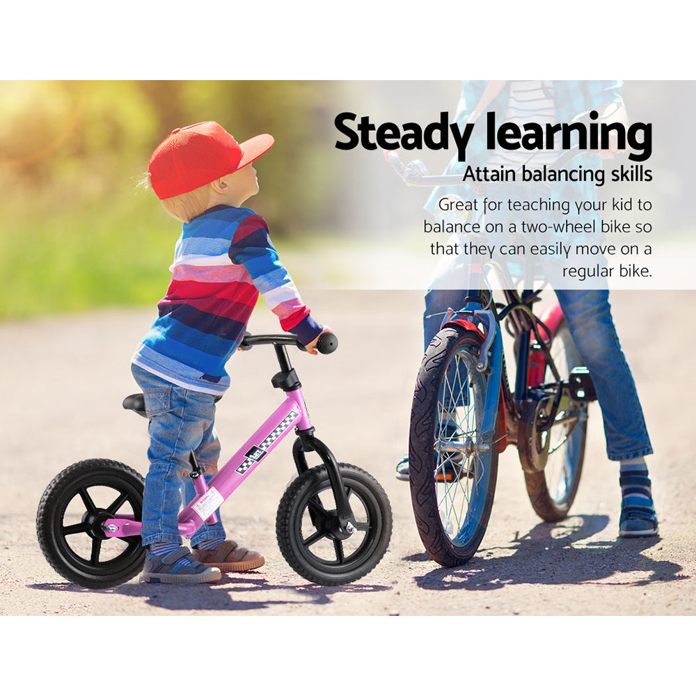 Rigo 12 Inch Kids Balance Bike - Pink