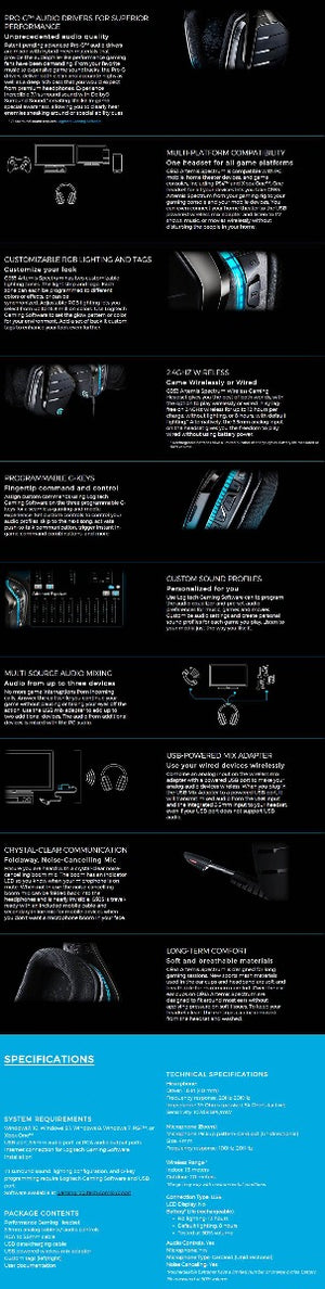 981-000600: Logitech G933 Wireless Artemis Spectrum 7.1 Surround Gaming Headset