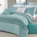 King Size Haze Aqua Quilt Cover Set (3PCS)