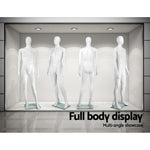 186cm Tall Full Body Male Mannequin - White