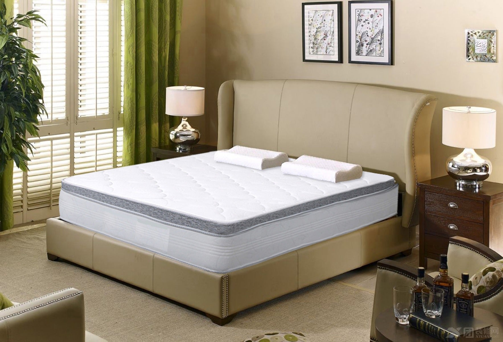 Memory Foam Euro Top Spring Mattress KB