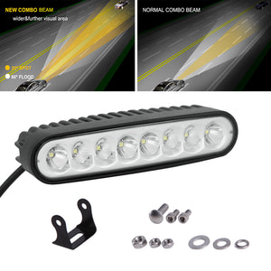 Pair 7inch 80w LED Work Driving Light Bar CREE Spot Flood Combo OFFROAD 4WD Lamp