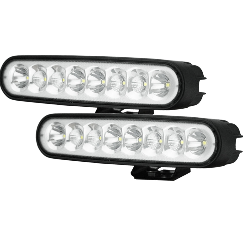 Pair 7inch 80w LED Work Driving Light Bar CREE Spot Flood Combo OFFROAD 4WD Lamp