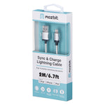Mozbit 2M Aluminium Nylon Lightning Sync & Charge Cable