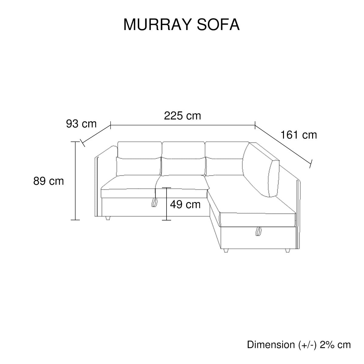 Murray Corner Sofa Bed Grey