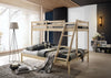 Solid Timber Triple Bunk Bed Single over Double Natural