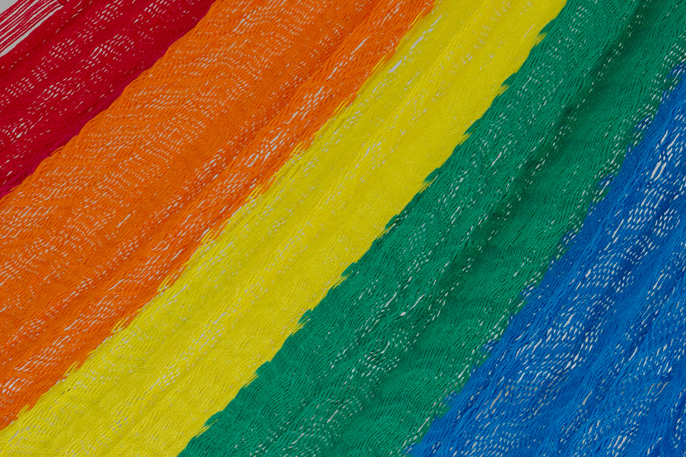 Jumbo Nylon Plus Hammock in Rainbow