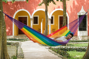 Jumbo Nylon Plus Hammock in Rainbow