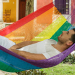 Jumbo Nylon Plus Hammock in Rainbow