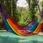 Jumbo Nylon Plus Hammock in Rainbow