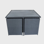 Messina 9 Piece Rattan Dining Set - Polywood Table