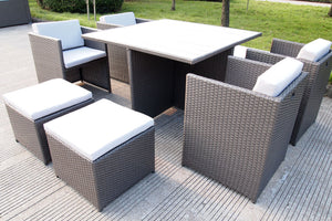 Messina 9 Piece Rattan Dining Set