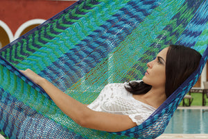 Jumbo Size Outdoor Cotton Hammock in Caribe