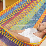 Queen Size Outdoor Cotton Hammock in Confeti