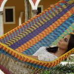 King Size Outdoor Cotton Hammock in Confeti