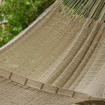 Queen Size Outdoor Cotton Hammock in Cream