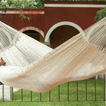 Jumbo Size Outdoor Cotton Hammock in Cream