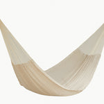 Queen Size Outdoor Cotton Hammock in Cream