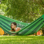 Queen Size Outdoor Cotton Hammock in Jardin