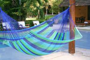 Queen Size Outdoor Cotton Hammock in Oceanica
