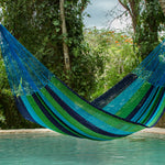 Jumbo Size Outdoor Cotton Hammock in Oceanica