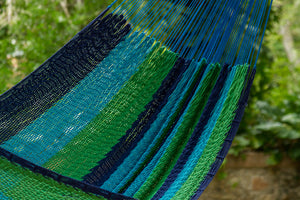 Jumbo Size Outdoor Cotton Hammock in Oceanica