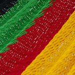 King Size Outdoor Cotton Hammock in Rasta
