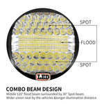Pair 9inch CREE LED Driving Lights Spotlights Spot Flood Combo 4x4 OffRoad 9inch