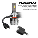 2 x LED Headlight Kit Driving Lamp CSP H7 High Low Beam Canbus ERROR FREE