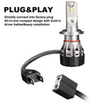 Pair LED Headlight Kit Driving Lamp CSP H7 High Low Beam Canbus ERROR FREE