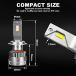 2 x LED Headlight Kit Driving Lamp CSP H7 High Low Beam Canbus ERROR FREE