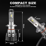 Pair LED Headlight Kit Driving Lamp CSP H7 High Low Beam Canbus ERROR FREE