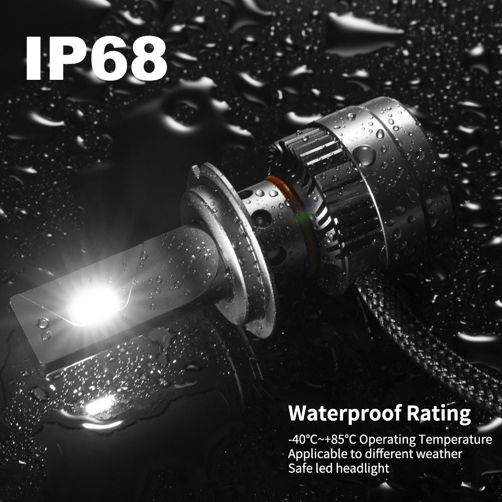 2 x LED Headlight Kit Driving Lamp CSP H7 High Low Beam Canbus ERROR FREE